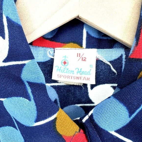 VINTAGE Hilton Head Sportswear 70s Music Note Blouse 11/12 - Picture 3 of 9